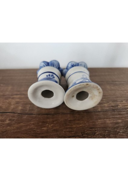 Luxury Porselen Çiçek Desenli Șamdan. 2 Adet 6cm 1 Adet