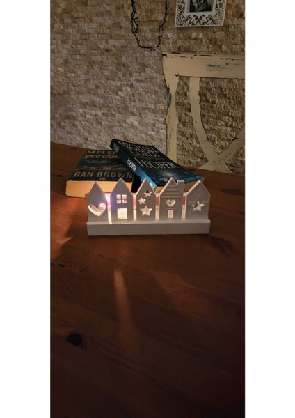 Luxury 5’li Ev Tealight Mumluk Beton Beyaz Dekoratif 1 Adet fırsatları
