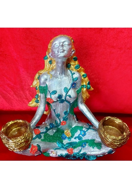 Luxury Nature Goddess Statue - Candle Holder 1 Adet modelleri