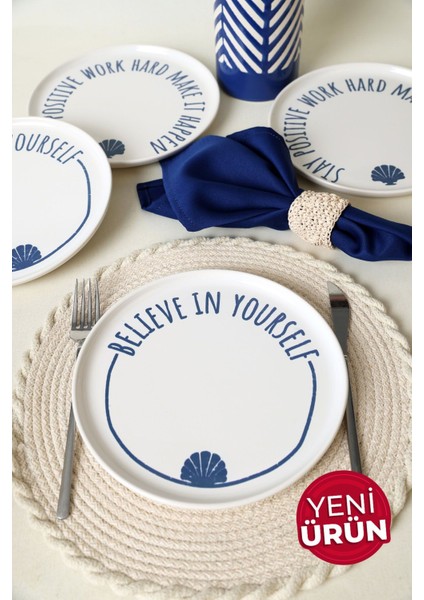 Ocean Muse Nordıc Pasta Tabağı 22 cm 4 Adet 22950-55