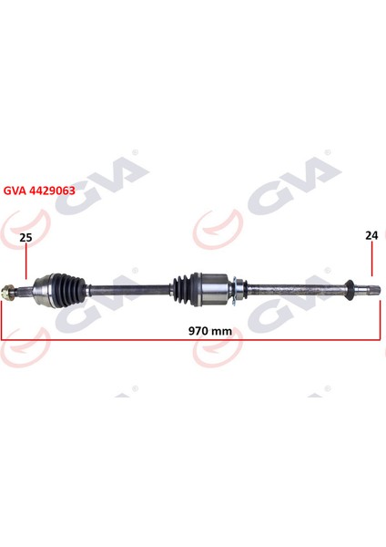 Komple Aks Sağ Milli Doblo 1.3 Multijet 10 970MM Gnzrz