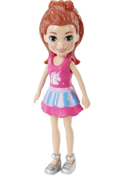 3'lü Polly Pocket Bella Bigowski Lila Siyah Mor Mavi Kahverengi Saçlı Pembe Sarı Beyaz Elbiseli Poly 1 Adet modelleri