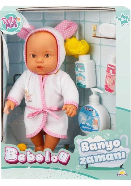 Bebelou Banyo Zamanı Aksesuarlı Bebek Oyun Seti 35CM Konuşan Bebek 23877 Pembe 1 Adet modelleri