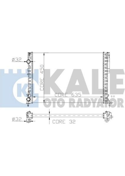 Motor Su Radyatörü [ Renault Laguna 1997-2001, Espace Iii 1999-2002 1.6/1.8/2.0/1.9d Klimali 2 Sira Al+Pl ] Gnzrz