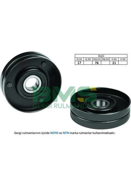 Alternatör Gergi Rulmani A4 1.6-1.8-1.8 T A6 1.8-1.8 T Gnzrz