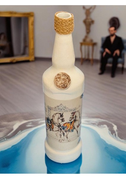 Luxury White Dream Handmade Şişe Şamdan 1 Adet