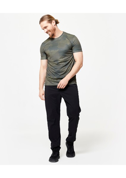 Domyos Erkek Siyah Regular Eşofman Altı Essential - Fitness modelleri