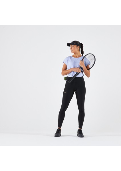 Artengo Kadın Tenis Taytı - Siyah - Dry Hip Ball
