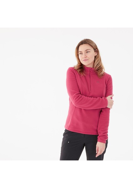 Quechua Kadın Outdoor Polar - Koyu Bordo - MH100 fırsatları