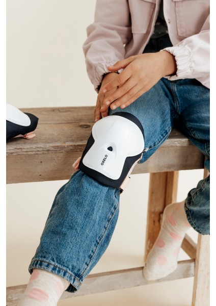 Oxelo Çocuk Paten / Kaykay / Scooter 3x2 Destek Seti - Pembe - Play