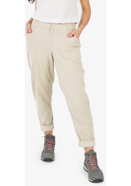 Quechua Kadın Outdoor Keten Pantolon - Bej - NH500 fiyatları