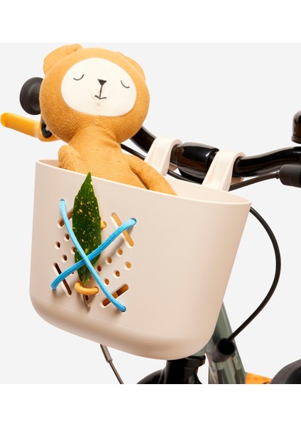 Btwin Çocuk Bisiklet Askılı Ön Sepet Bej
