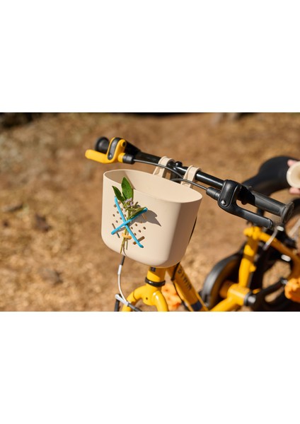 Btwin Çocuk Bisiklet Askılı Ön Sepet Bej