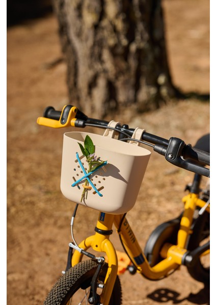 Btwin Çocuk Bisiklet Askılı Ön Sepet Bej