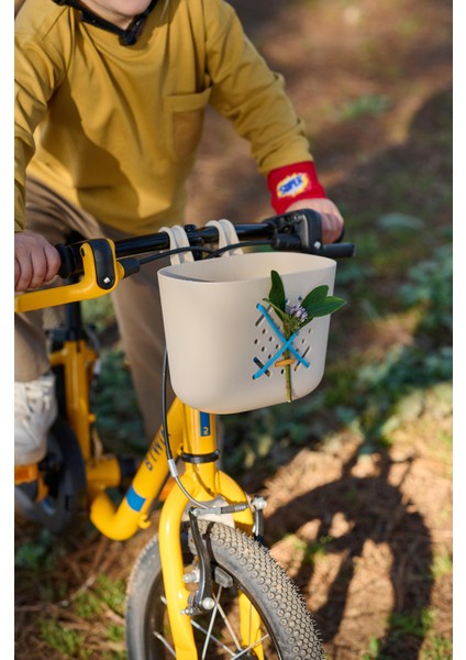 Btwin Çocuk Bisiklet Askılı Ön Sepet Bej