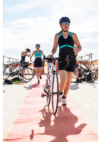 Van Rysel Kadın Triatlon Trisuiti - Siyah / Yeşil - Sd