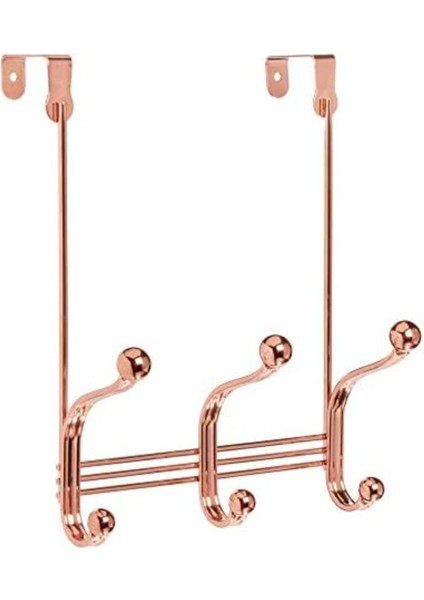 Rom York Metal Kapı Üstü Düzenleyici, Yatak Odası, Dolap, Banyo Için 3 Kancalı Raf, 10 cm x 2