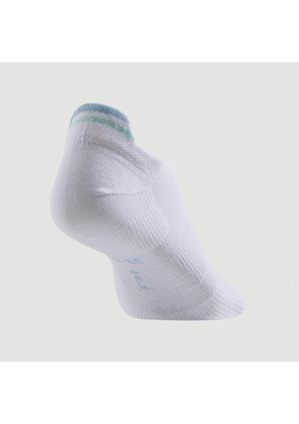 Artengo Tenis Çorabı Kısa Konç Unisex 3 Çift Beyaz Yeşil Rs 160