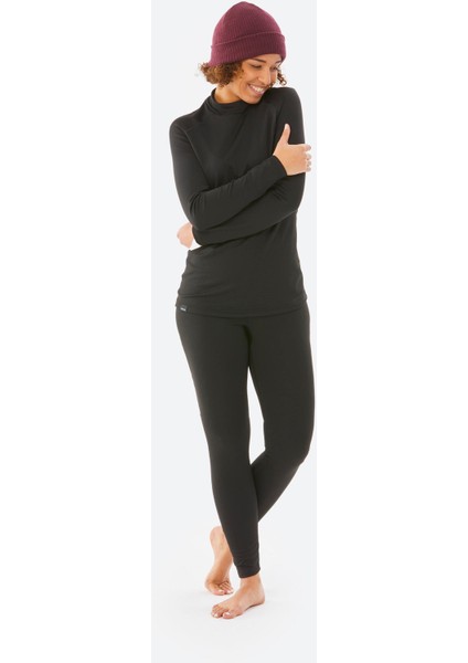 Wedze Kadın Sıcak Tutan Üst Kayak Termal İçliği - Siyah - BL 500 indirimleri