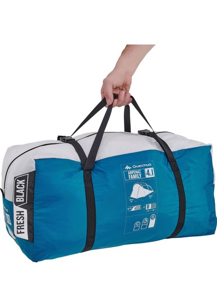 Quechua 4 Kişilik Kamp Çadırı - 1 Odalı - Arpenaz 4.1 Fresh & Black fırsatları