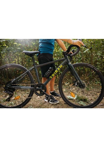 Btwin Çocuk Matarası - Siyah - Gri - 380 Ml - 500