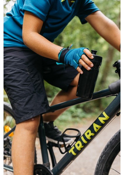 Btwin Çocuk Matarası - Siyah - Gri - 380 Ml - 500