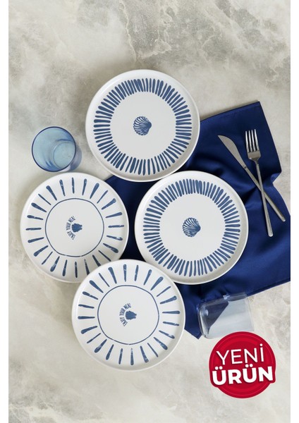 Ocean Muse Nordıc Pasta Tabağı 22 cm 4 Adet 22953-54