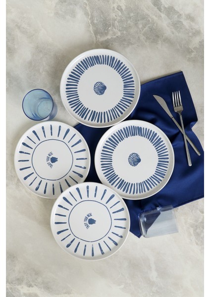 Ocean Muse Nordıc Pasta Tabağı 22 cm 4 Adet 22953-54