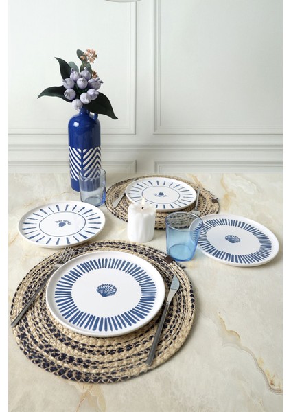 Ocean Muse Nordıc Pasta Tabağı 22 cm 4 Adet 22953-54