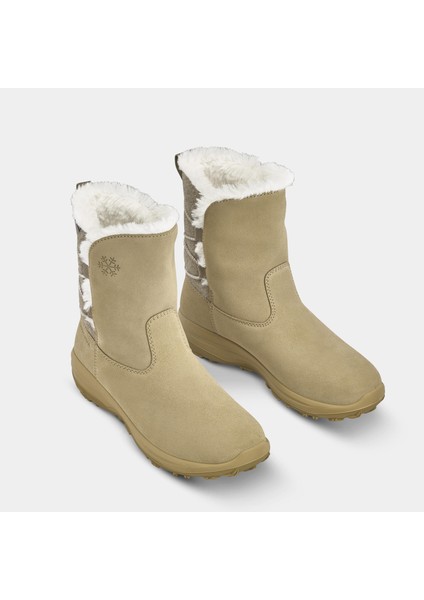 Quechua Kadın Su Geçirmez Outdoor Deri Kar Botu - Bej - SH500 modelleri