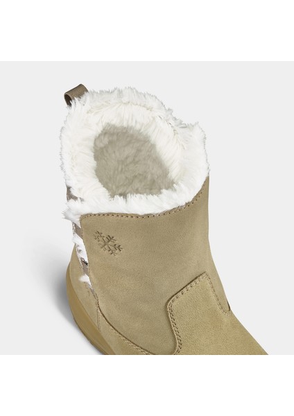 Quechua Kadın Su Geçirmez Outdoor Deri Kar Botu - Bej - SH500