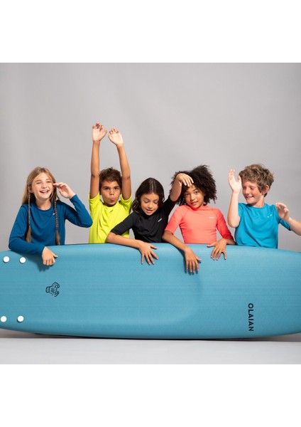 Olaian Çocuk Standart Kalıp Kısa Kollu UV Korumalı Tişört - Yeşil - WATER