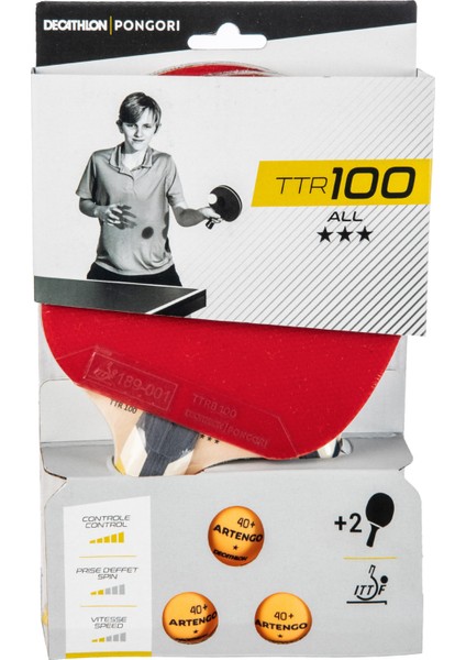 Pongori Masa Tenisi Seti - 2 Raket / 3 Top - Turuncu - Ttr 100
