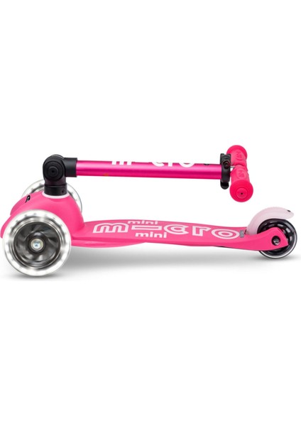 Scooter Mini Micro Deluxe Foldable LED Pink MMD197