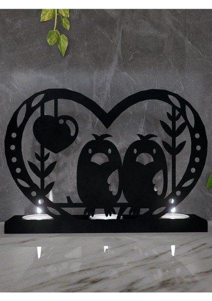 Luxury Love Birdy 3'lü Metal Mumluk - Siyah 1 Adet