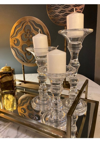 Luxury El Yapımı Cam Kesme Mumluk 1 Adet