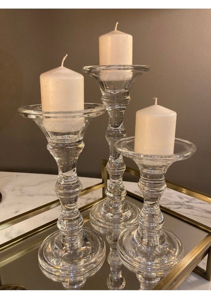 Luxury El Yapımı Cam Kesme Mumluk 1 Adet