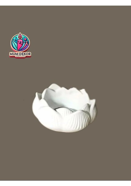 Luxury Lotus Desenli Avuç Içinde Mumluk 1 Adet