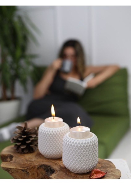 Luxury Izgaralı Dekoratif Çiçek Saksısı, Mum Kalıbı, Kapaksız Saklama-Depolama Kutusu, Dekoratif Obje 1 Adet
