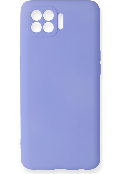 Reno 4 Lite Kılıf First Silikon - Lila Ferrg