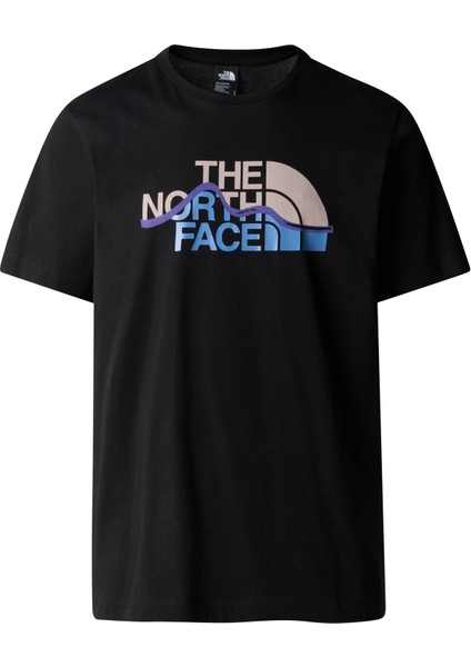 M S/S Mountain Line Tee Erkek T-Shirt