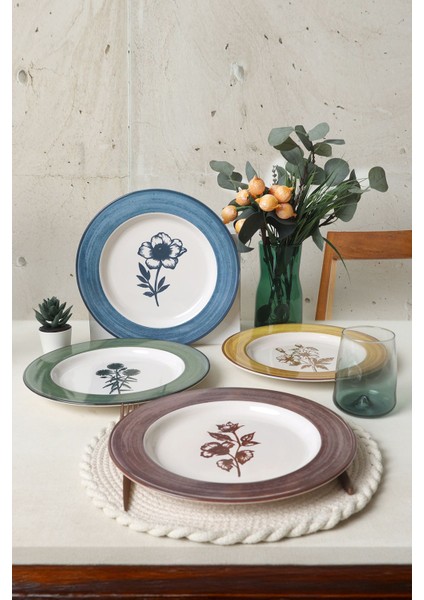Floral Essence Servis Tabağı 28 cm 4 Adet 22889-91-92