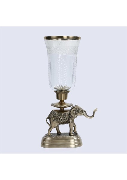 Luxury Cam Metal Fil Şamdan 21*11.5*48 cm 1 Adet