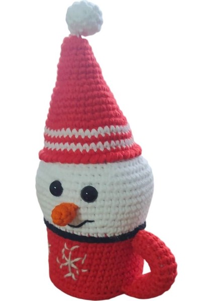 Luxury Amigurumi Organik El Yapımı Oyuncak Fincan Kardan Adam Yılbaşı Hediyesi 1 Adet modelleri