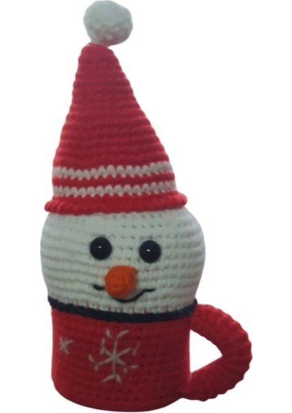 Luxury Amigurumi Organik El Yapımı Oyuncak Fincan Kardan Adam Yılbaşı Hediyesi 1 Adet fırsatları