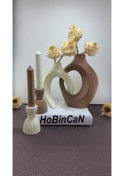 Luxury Sibel/ Ela Tasarım Sarmaşık Sevgili Vazo, Şamdan Mumluklu Set 22X16&17X14 1 Adet fiyatları