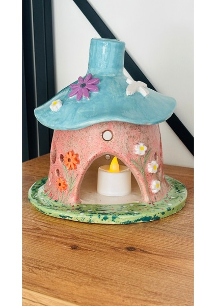 Luxury Seramik Hobbit Ev Mumluk 1 Adet