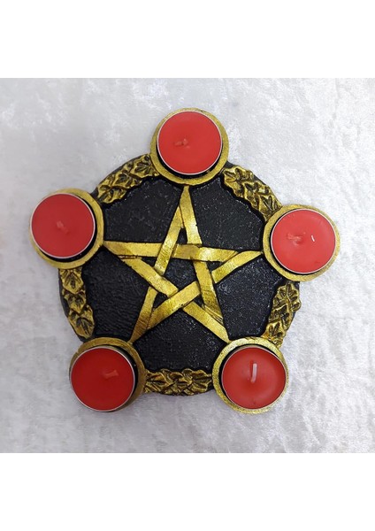 Luxury 5'li Tealight Mumluk Altar Plakası Epoksi 1 Adet modelleri