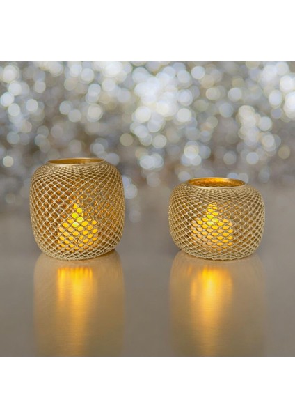Luxury Tea Light Mumluk 2’li Alevsiz Pilli LED Işık 1 Adet fırsatları