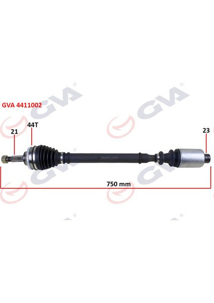 Komple Aks Sağ Megane I 1.4/1.6 96-03 Abs Li 44DİŞ 742MM Gnzrz